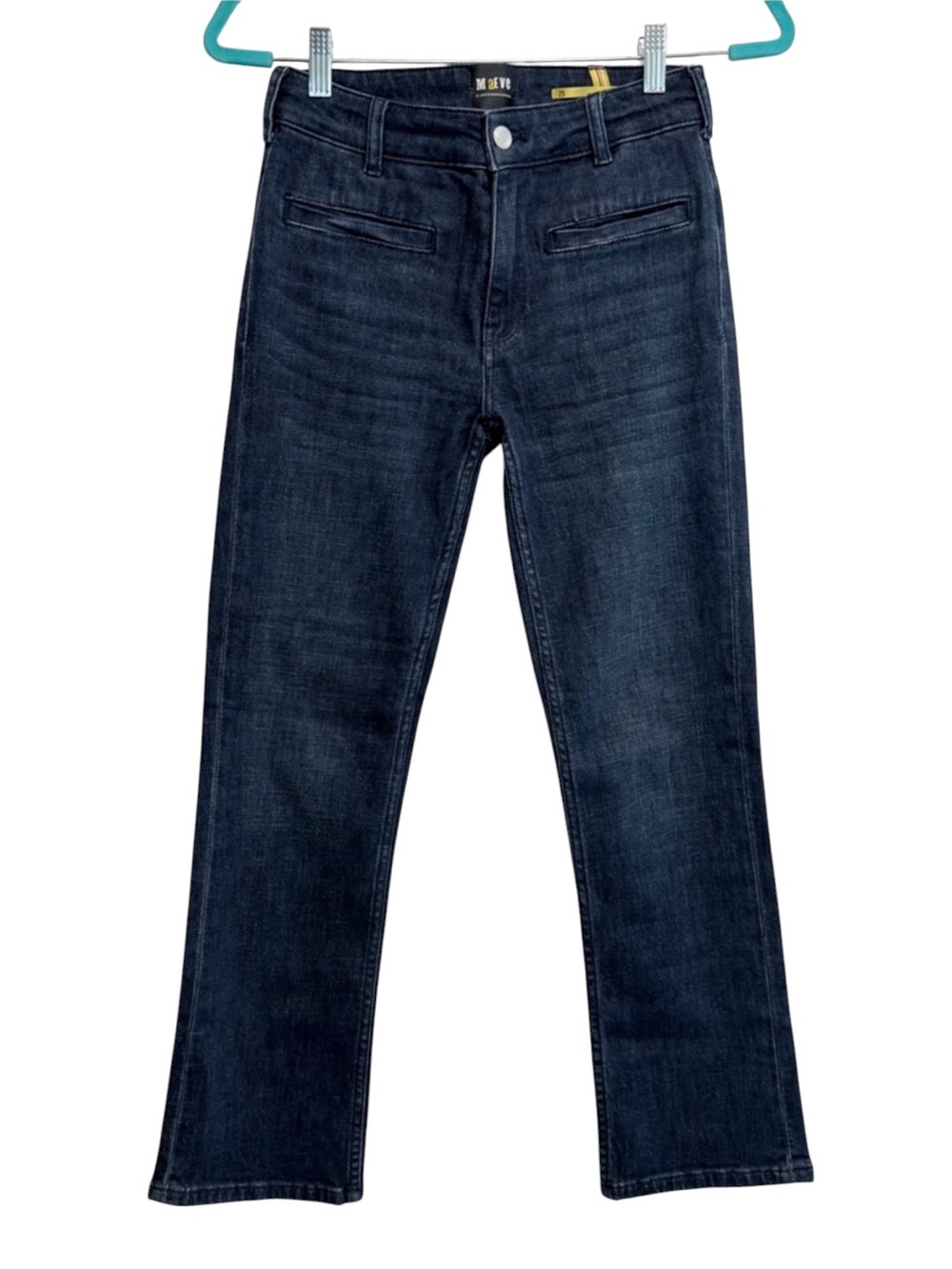 Maeve Anthropologie Straight Leg Jeans Sz 25 High Rise Cropped Indigo Denim